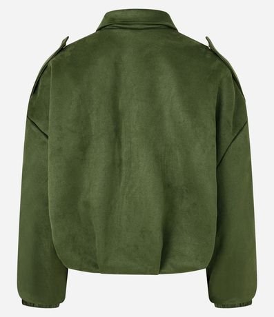 Campera Bomber Gamuza con Cuello Clásica 7