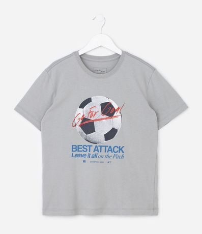 Remera Infantil Deportiva con Estampa de Football Best Attack – Talle 5 a 14 años 2