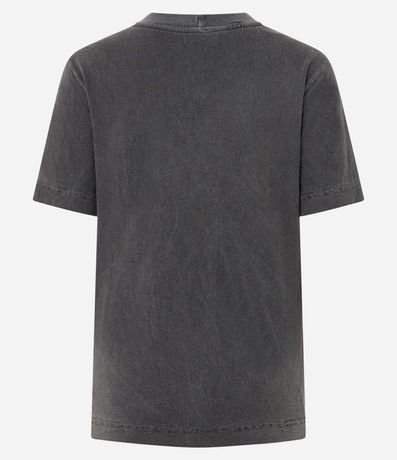 Remera con Efecto de Lavado y Aplicación de Brillos en el Cuello 7