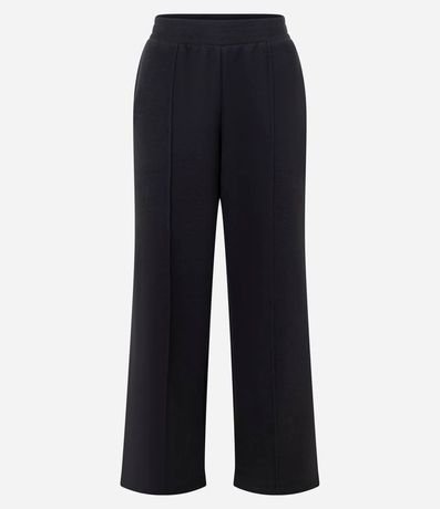 Pantalón Wide Leg en Algodón con Friso Delantero 5