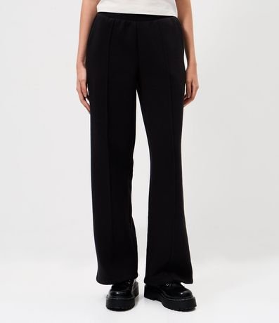 Pantalón Wide Leg en Algodón con Friso Delantero 2