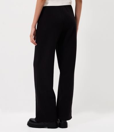 Pantalón Wide Leg en Algodón con Friso Delantero 4