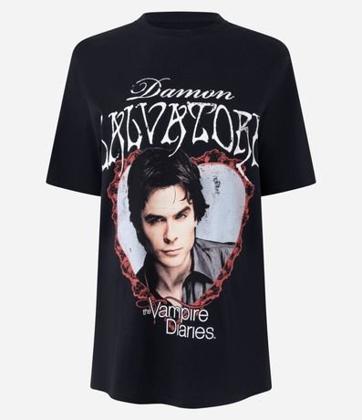Remera en Algodón con Estampa de Damon Salvatore 5