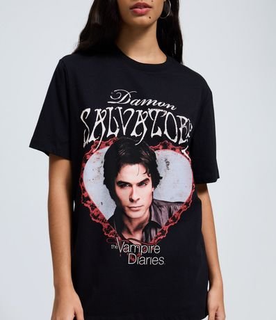 Remera en Algodón con Estampa de Damon Salvatore 3