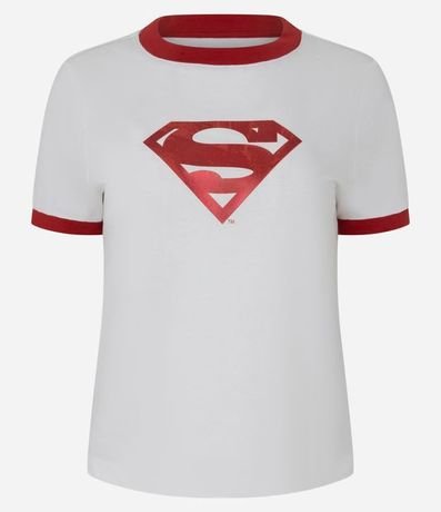 Remera en Algodón con Estampa de SuperGirl y Contrastes 5