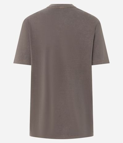 Remera Estampada con Lettering Fate of Midnight y Desteñida 6