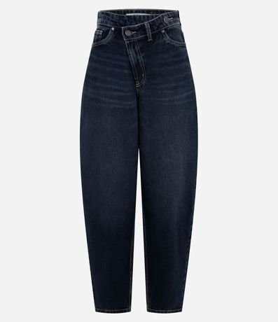 Pantalón Balloon en Jeans con Cintura Alta
