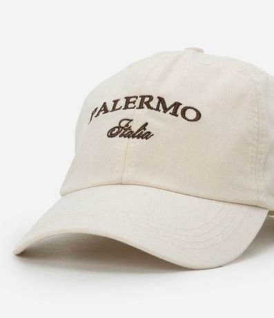 Gorra Aba Curva en Sarga con Lettering Bordado Palermo 4