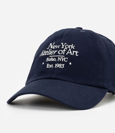 Gorra Aba Curva en Sarga con Lettering New York Soho Bordado 5