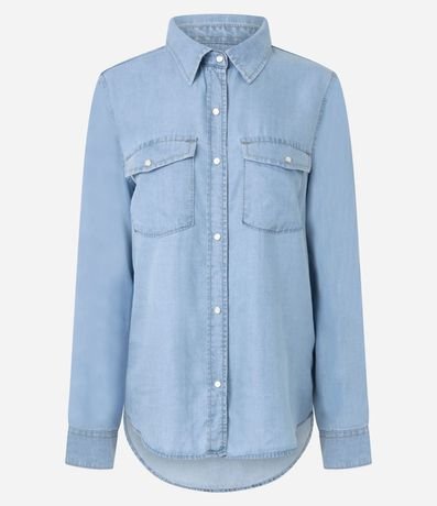 Camisa Western en Liocel con Bolsillos Delanteros 6