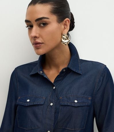 Camisa Western en Liocel con Bolsillos Delanteros 3