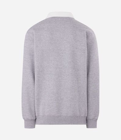 Buzo de Algodón con Cuello Polo Contrastante 6