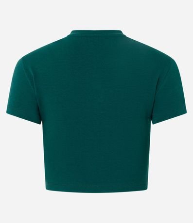 Blusa Cropped Manga Corta en Cotton 4