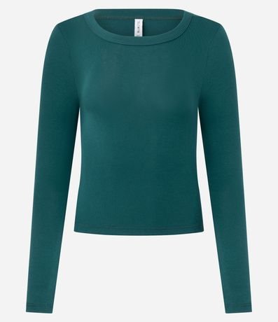 Blusa en Rib con Cuello Redondo 2