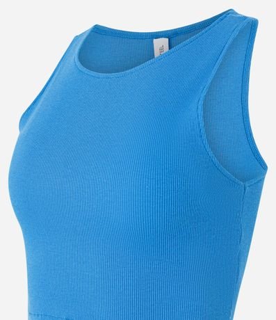 Blusa Cropped sin Mangas en Algodón Acanalado 4