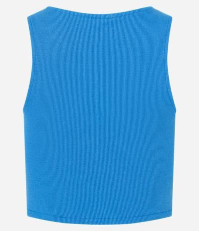 Blusa Cropped sin Mangas en Algodón Acanalado 5