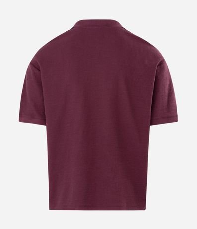 Remera Boxy con Cuello Polo y Bordado 5