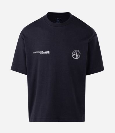 Remera Boxy con Lettering Do Nothing Club 5