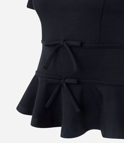 Blusa Peplum en Punto Roma con Lacitos 6