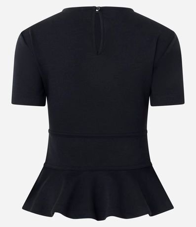 Blusa Peplum en Punto Roma con Lacitos 7
