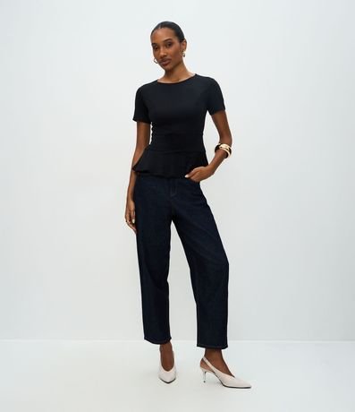 Blusa Peplum en Punto Roma con Lacitos 2