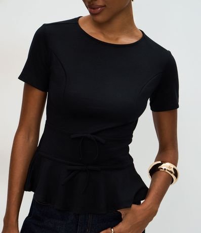 Blusa Peplum en Punto Roma con Lacitos 4