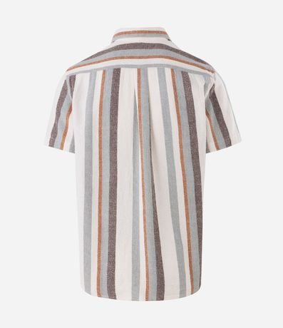 Camisa en Algodón Texturizada con Estampa Rayas 2