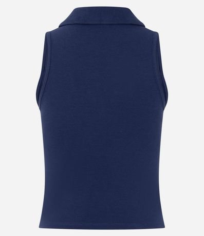 Blusa Polo en Escote V sin Mangas 3