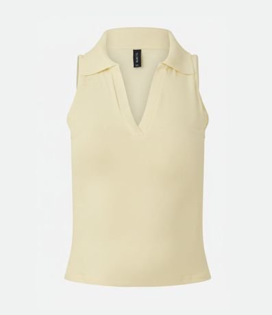 Blusa Polo en Escote V sin Mangas 2