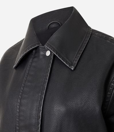 Campera Oversized en PU con Bolsillo 6
