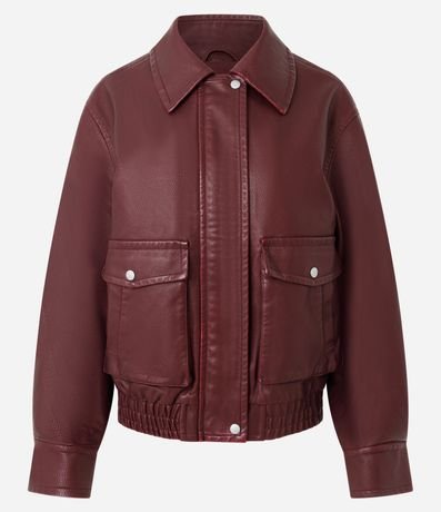 Campera Oversized en PU con Bolsillo 6