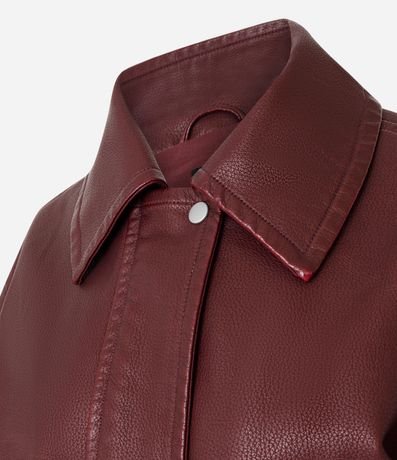 Campera Oversized en PU con Bolsillo 7