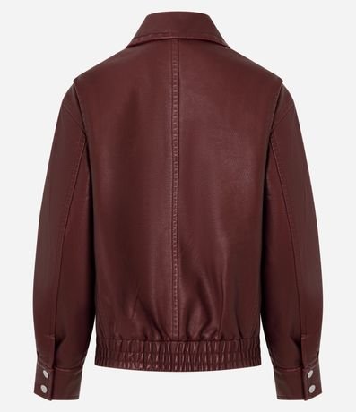 Campera Oversized en PU con Bolsillo 8