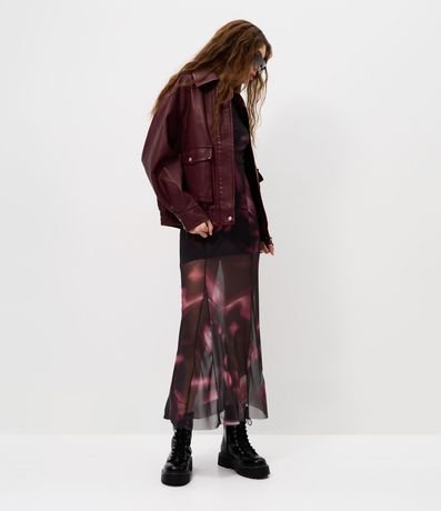 Campera Oversized en PU con Bolsillo 2