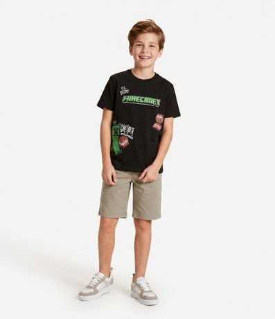 Remera Infantil con Estampado Minecraft Creeper TNT – Talle 5 a 14 años