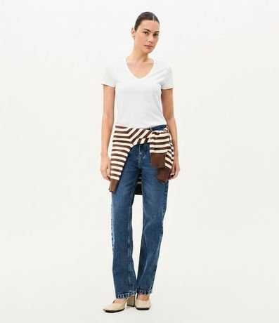 Blusa en Algodón Peruano con Escote V