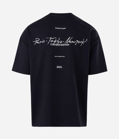 Remera Oversized en Algodón con Lettering Paris Tokyo New York 6