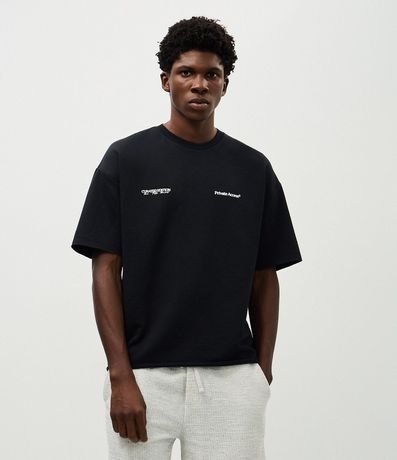 Remera Oversized en Algodón con Lettering Paris Tokyo New York 3
