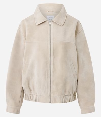 Campera Oversized en PU con Efecto Gamuzado 5