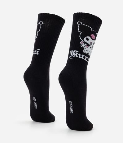 Media Caña Larga con Estampa de Kuromi de Hello Kitty 3