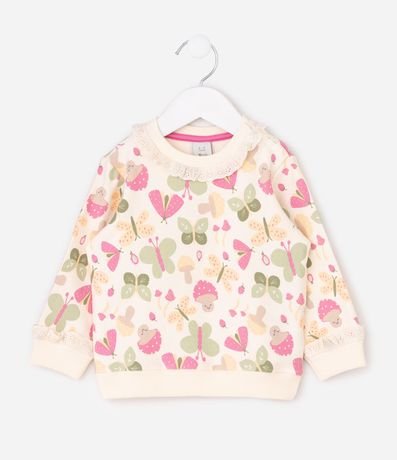Buzo Bebé con Estampado Fullprint Mariposas y Hongos – Talle 0 a 18 Meses 2
