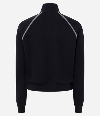 Campera en Malla con Cremallera y Detalles Contrastantes 6