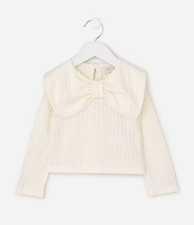 Blusa Slim Infantil con Lazo Delantero Aplicado – Talle 1 a 6 años 2