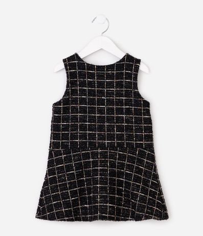 Vestido Evasê Infantil en Tweed con Moñitas Aplicados – Talle 1 a 6 años 3