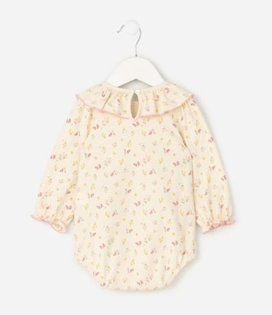 Body Infantil con Cuello Muñeca y Estampa Floral – Talle 0 a 18 Meses 3