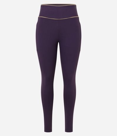 Pantalón Legging Deportiva en Microfibra con Bolsillo y Friso Contrastante 5
