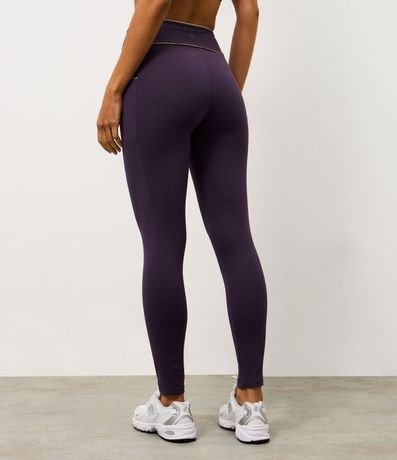 Pantalón Legging Deportiva en Microfibra con Bolsillo y Friso Contrastante 4