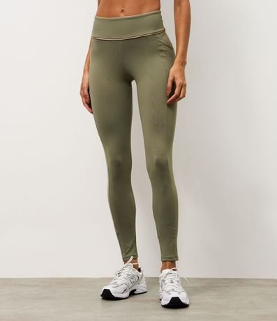 Pantalón Legging Deportiva en Microfibra con Bolsillo y Friso Contrastante 2