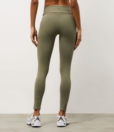 Pantalón Legging Deportiva en Microfibra con Bolsillo y Friso Contrastante 4