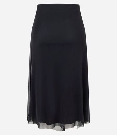 Pollera Midi en Tule con Encaje 6